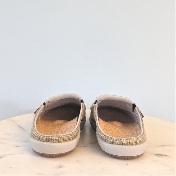 Spenco Siesta Tan Woven Slide Clogs Casual Comfort Shoes - Picture 10 of 14